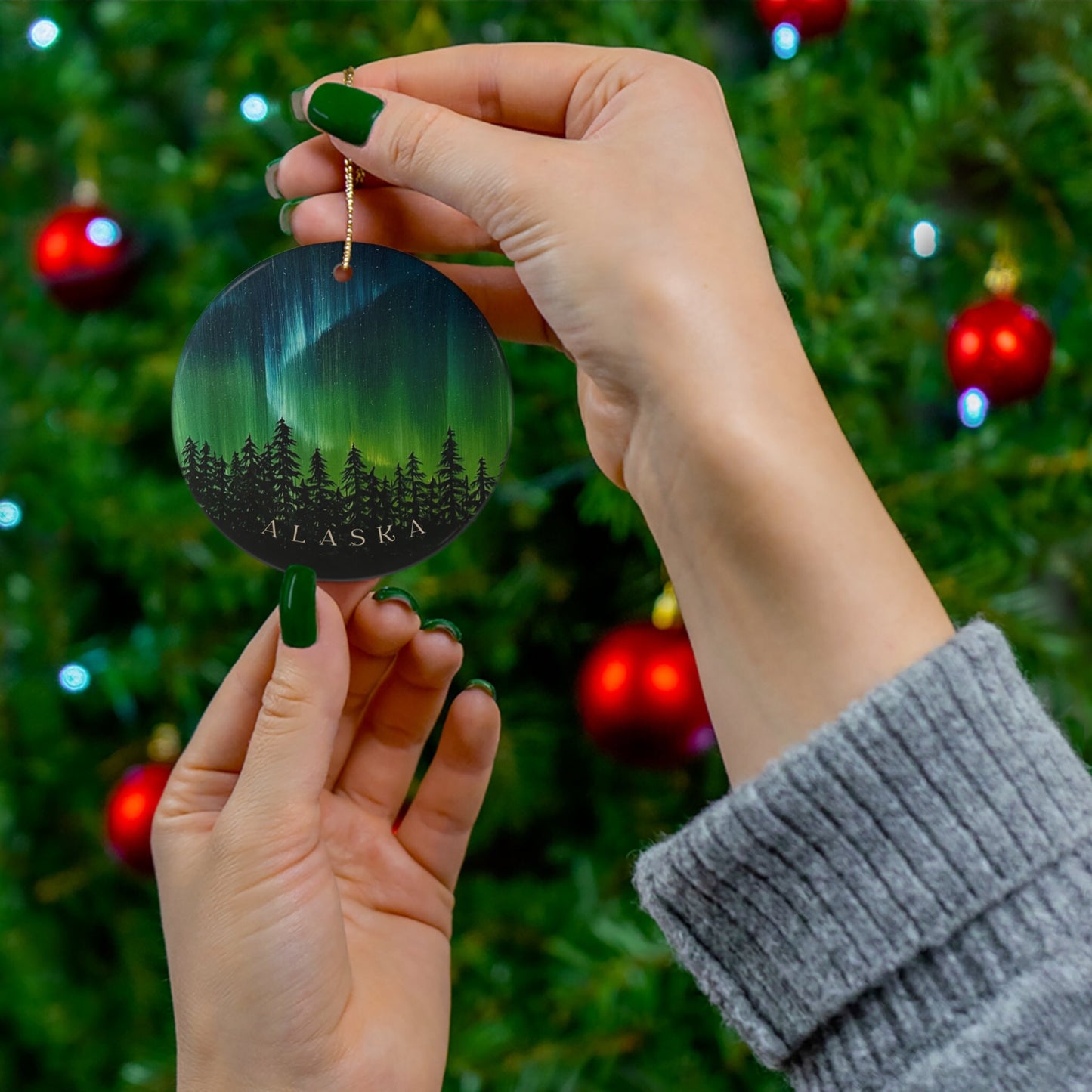 Northern Lights Alaska Aurora Borealis Ornament