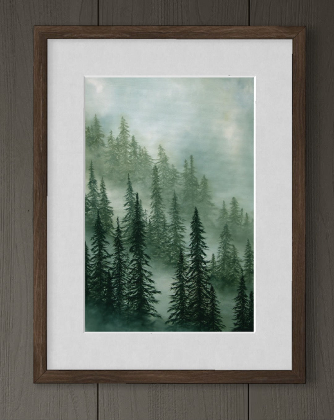 “Where the Mist Gathers” Misty Forrest Fine Art Print