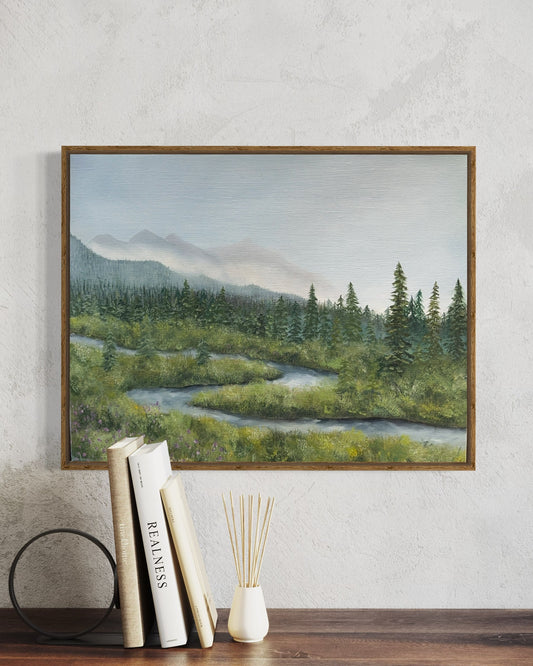 Winding River Original Oil Painting