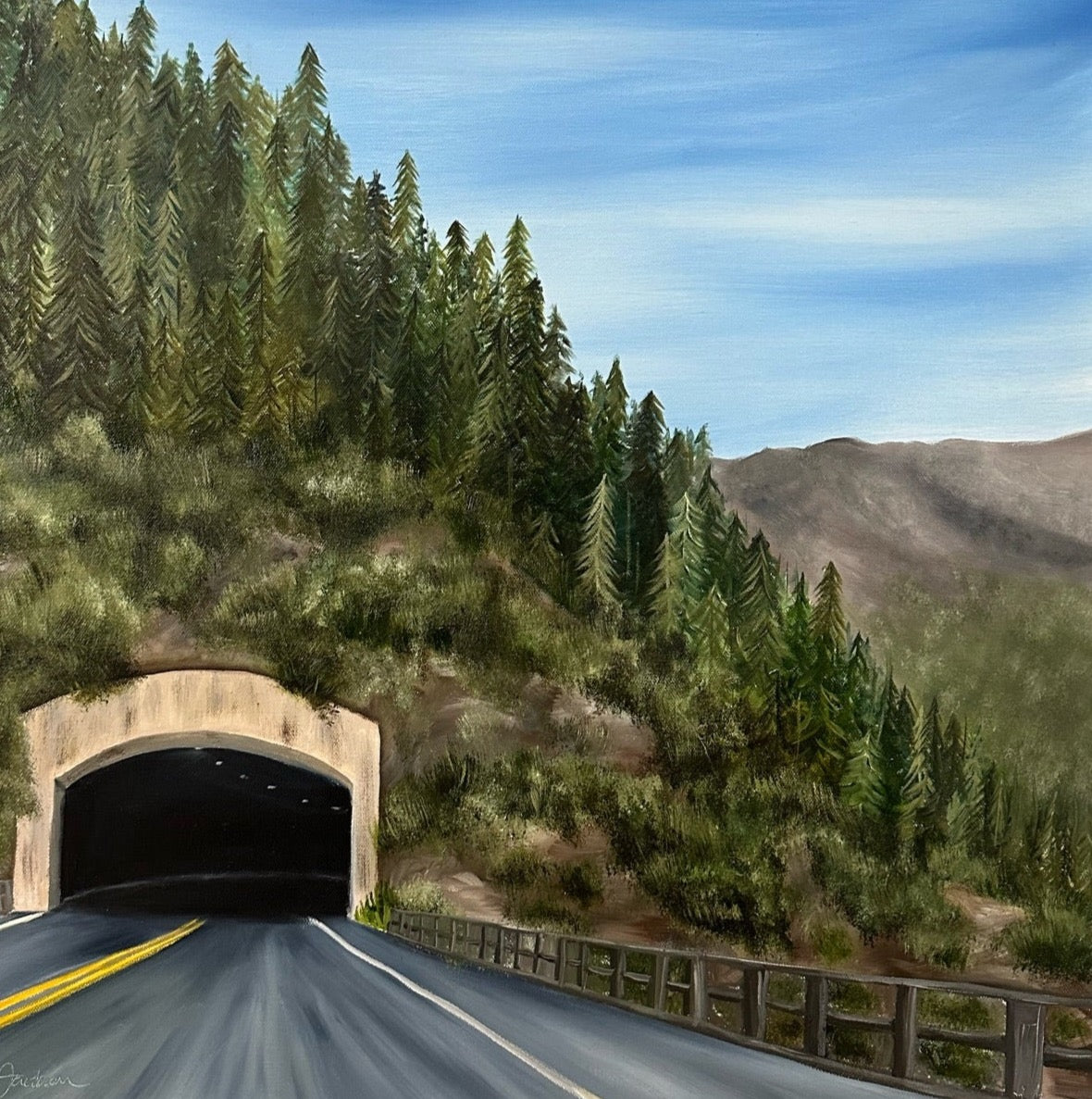 Whittier Tunnel Original Oil Painting