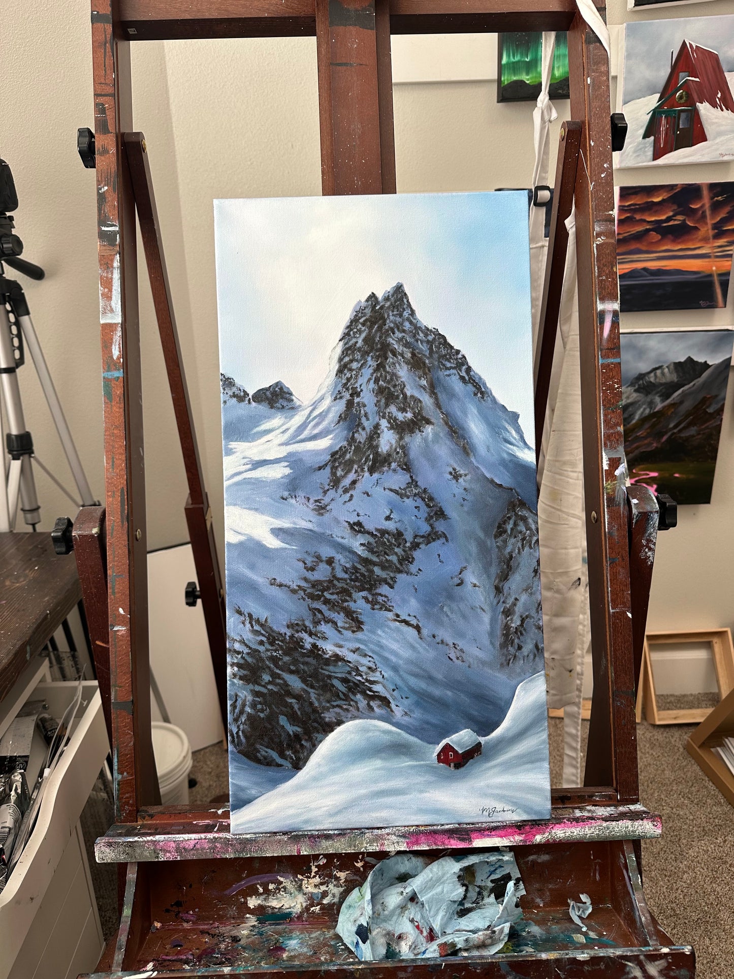 "Cabin at the Mountain Base" Hatcher Pass CANVAS PRINT