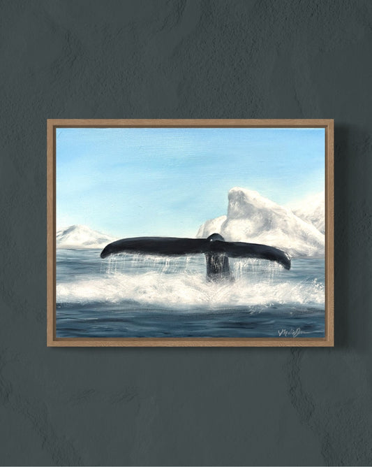 Whale Tail Original Oil Painting