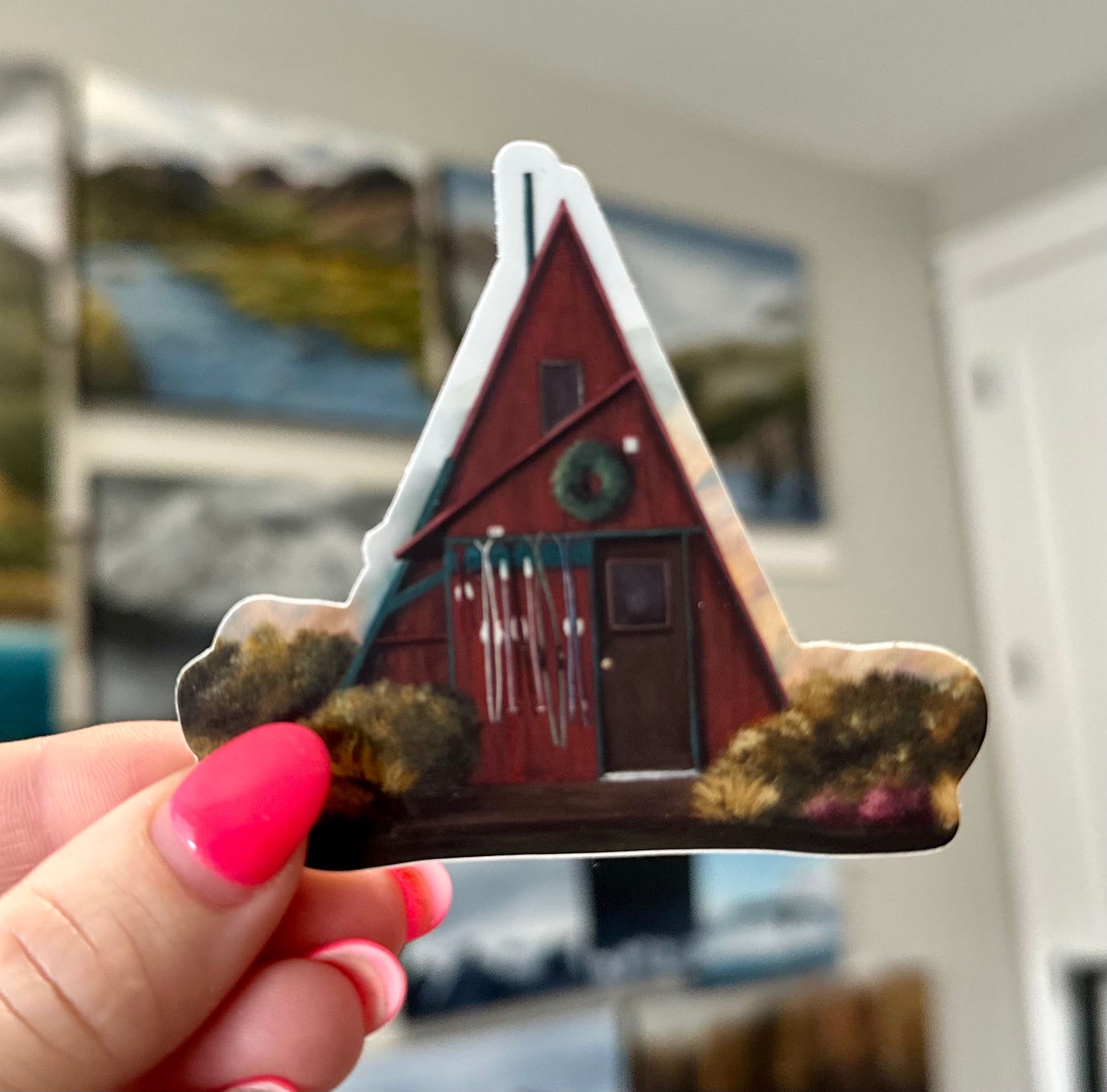 Hatcher Pass Cabin Vinyl Sticker