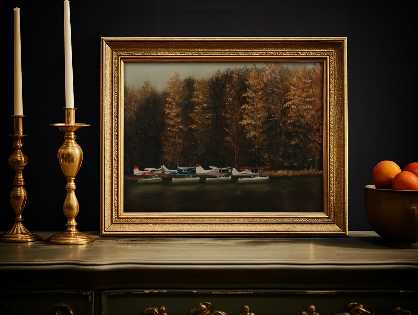 Alaska Float Planes on Lake Fine Art Print