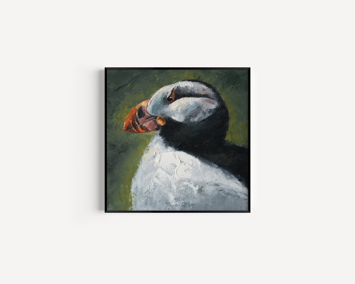 Puffin Alaska Oil Painting CANVAS PRINT