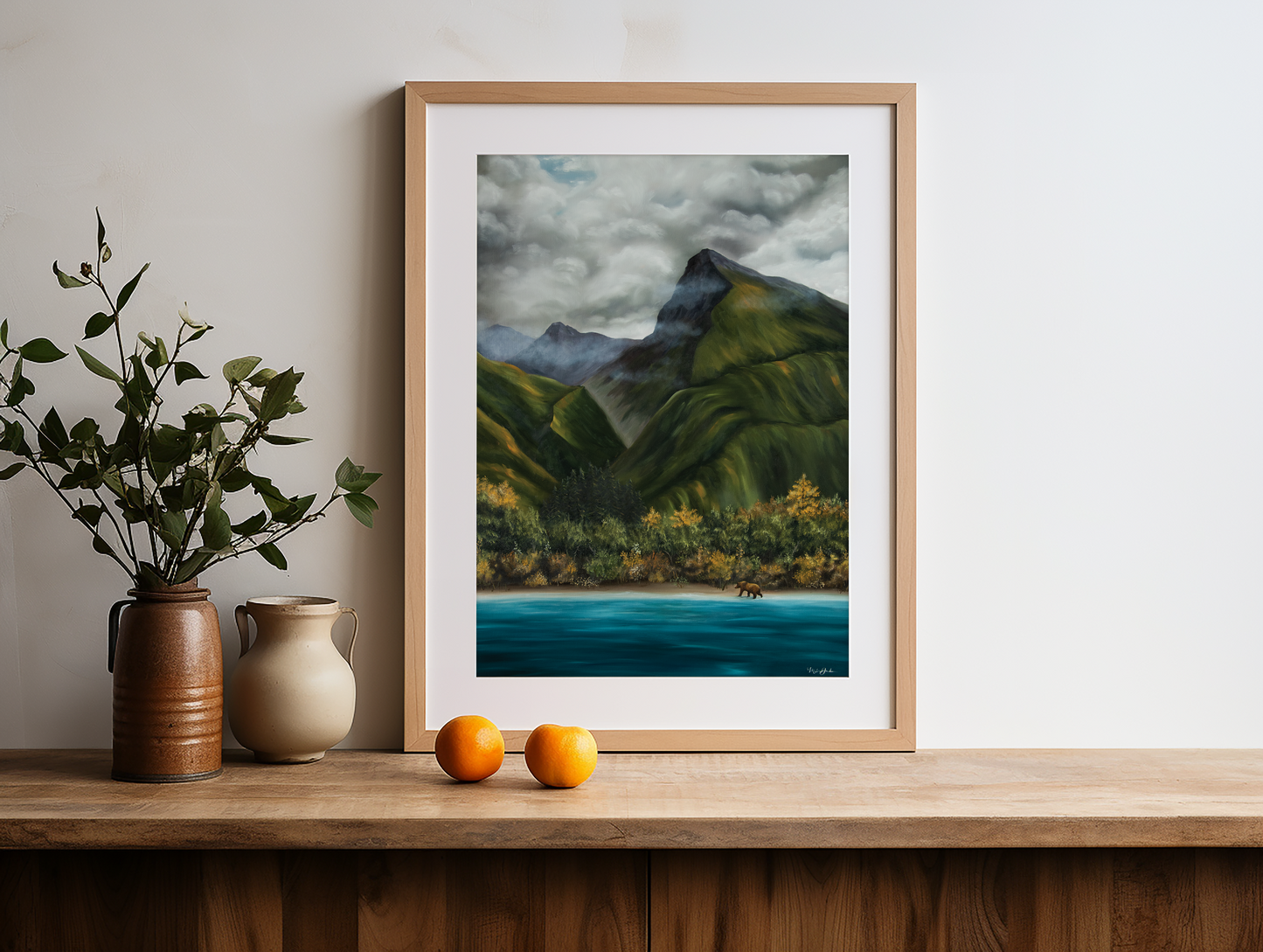 Lake Clark with Bear Fine Art Print