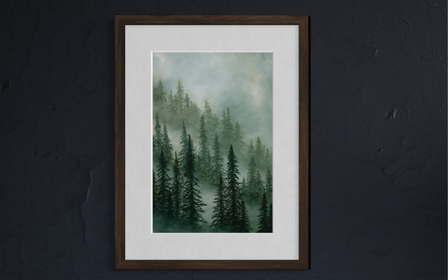 “Where the Mist Gathers” Misty Forrest Fine Art Print