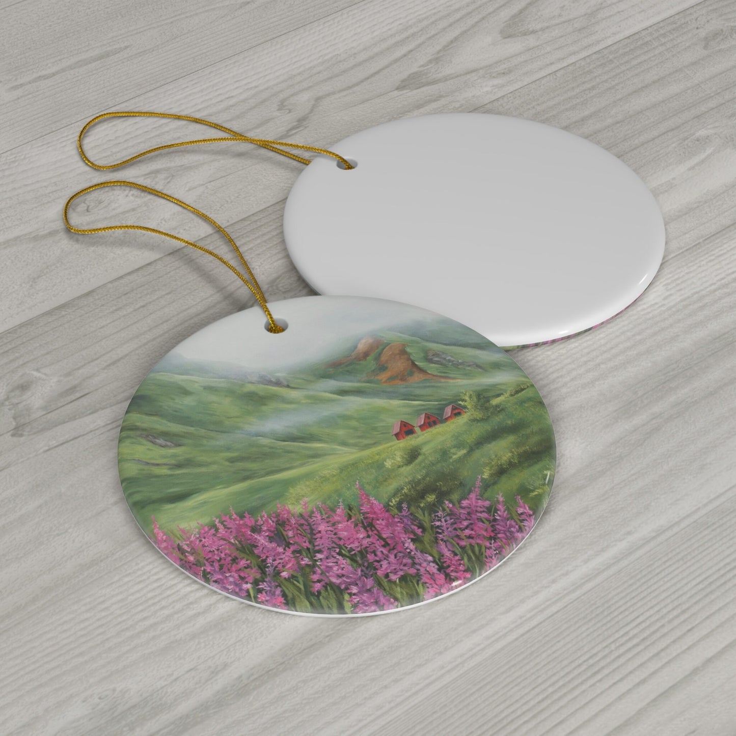 Hatcher Pass Fireweed Alaska Ornament