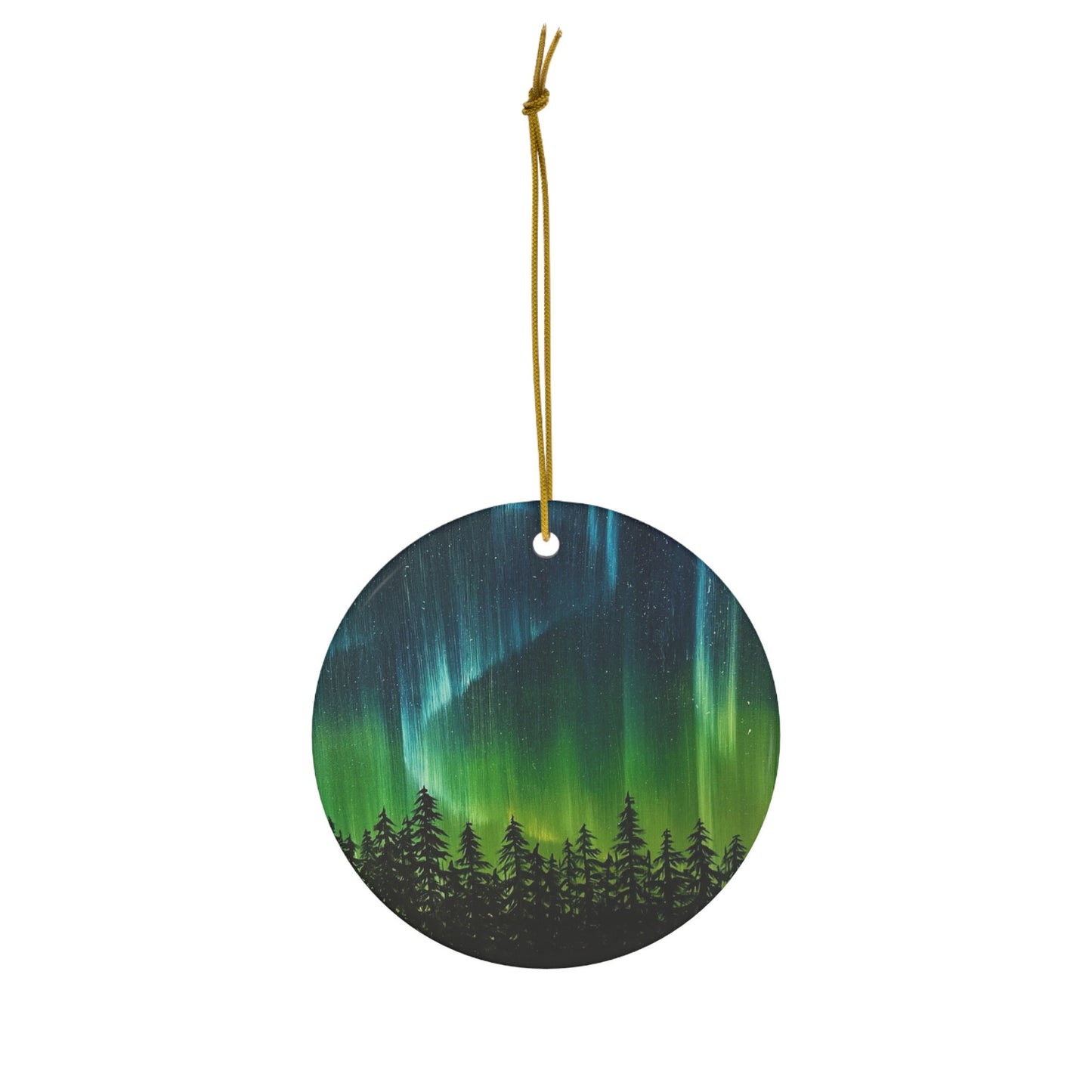 Northern Lights Aurora Borealis Ceramic Ornament