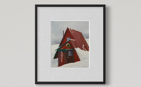 Cabin in the Snow Fine Art Print