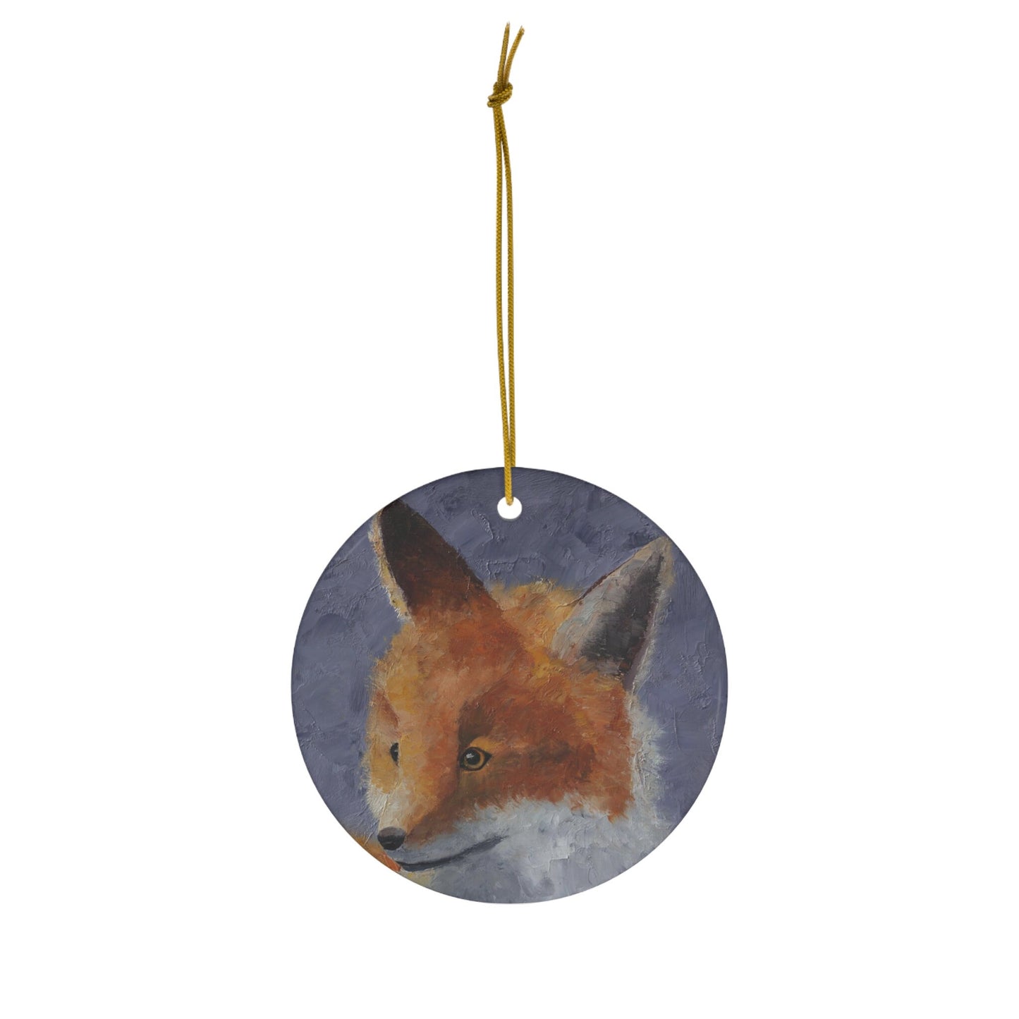 Fox Ceramic Christmas Ornament