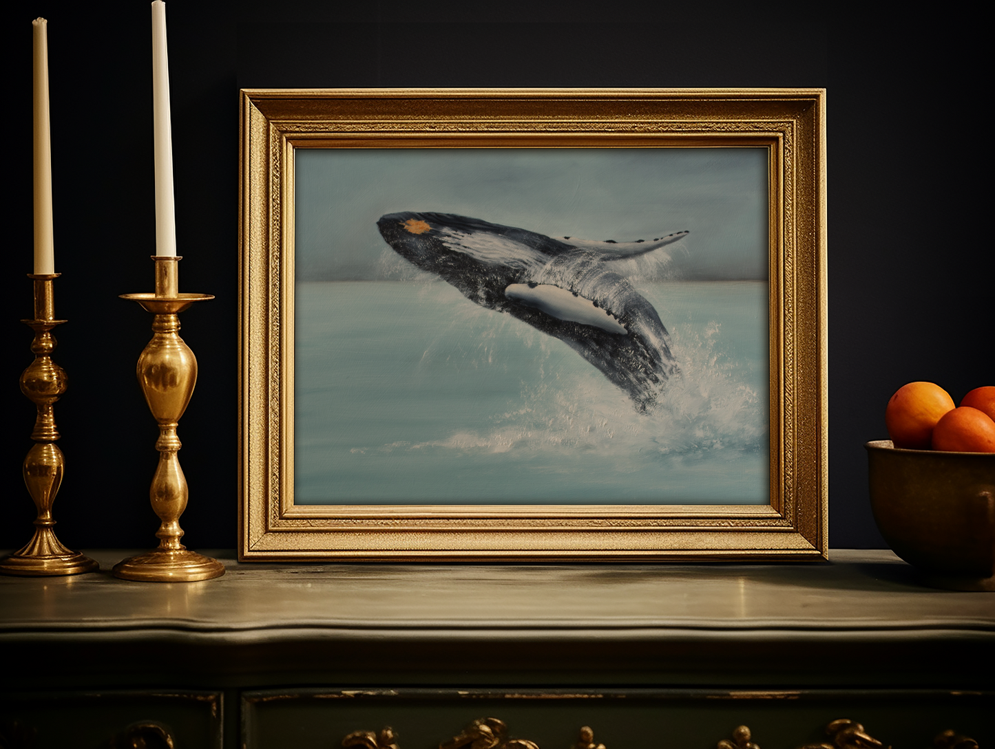 Breeching Whale Fine Art Print