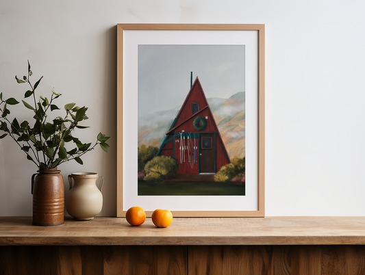 Cabin in Hatcher Pass Fine Art Print