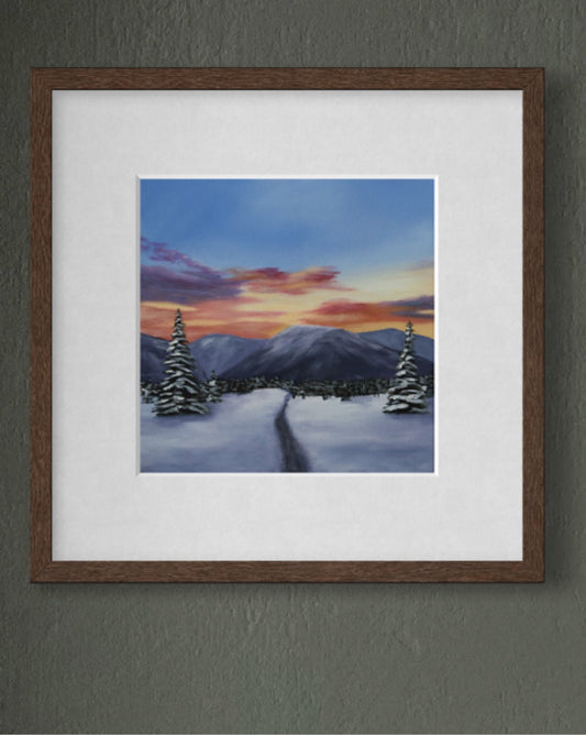 Path through the Snow Fine Art Print