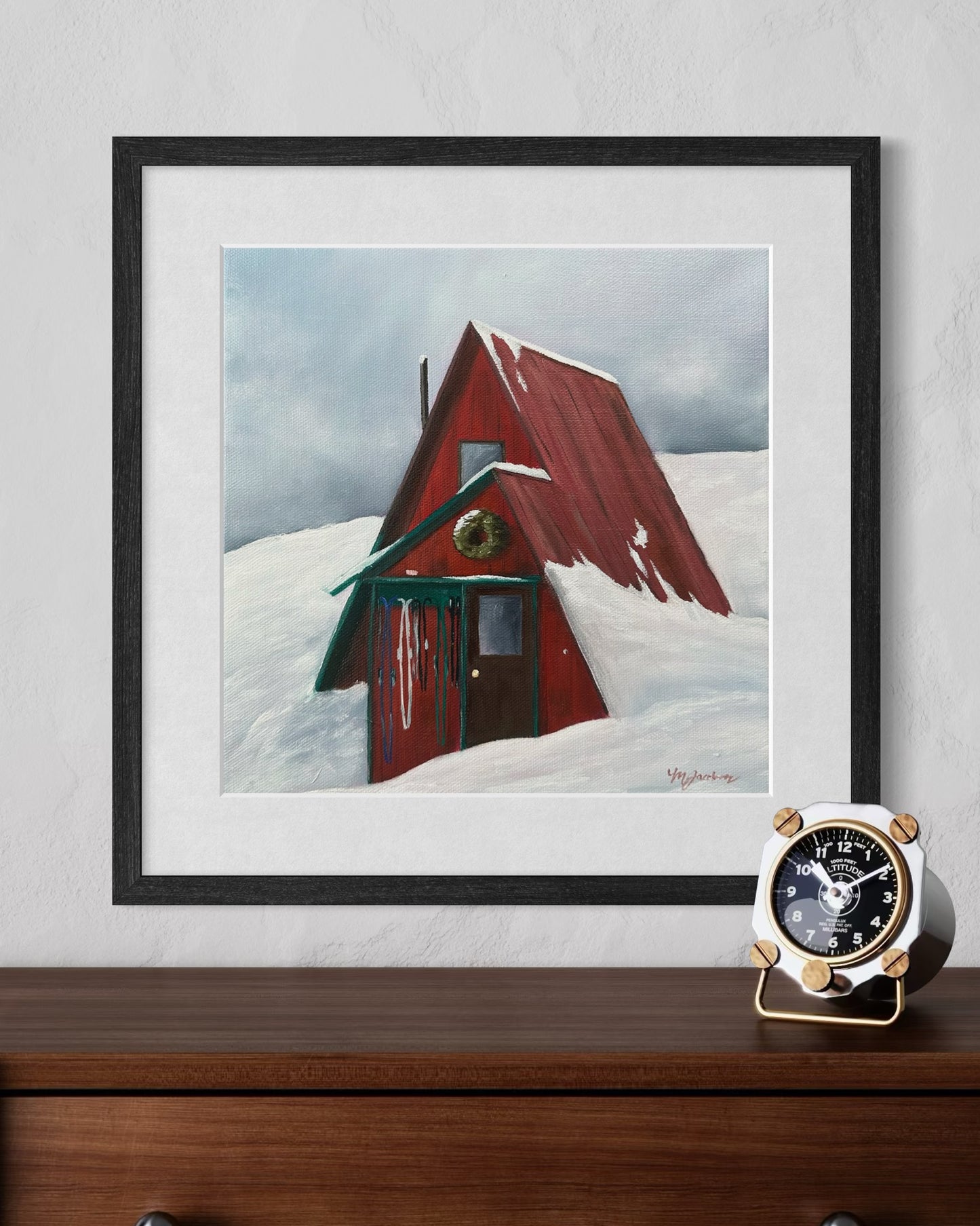 Cabin in the Snow Fine Art Print