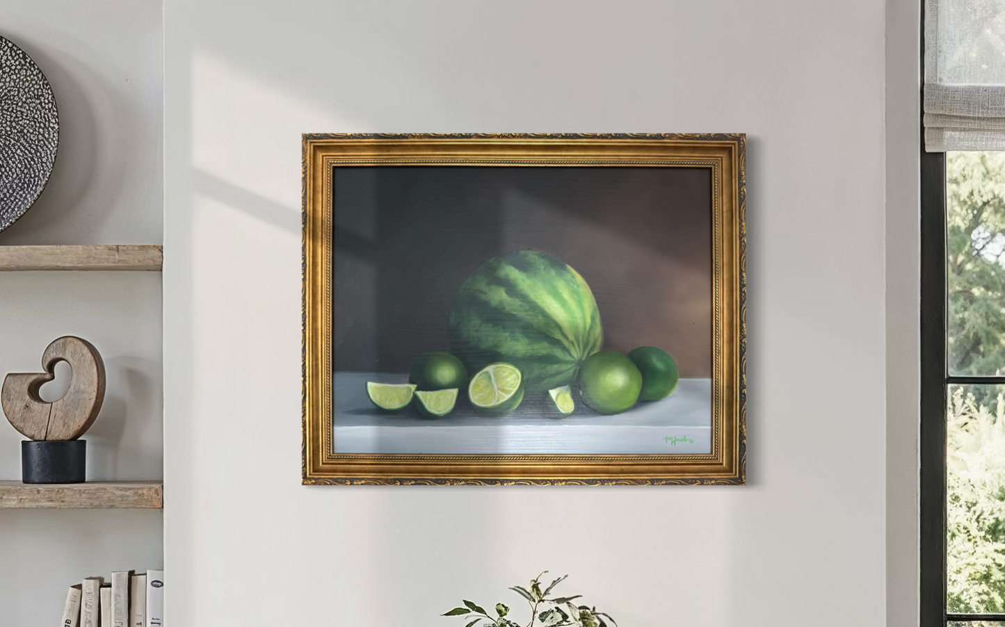 Watermelon and Limes Original Oil Painting