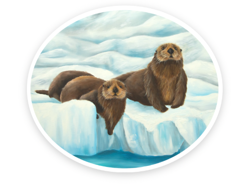 Otters Vinyl Sticker