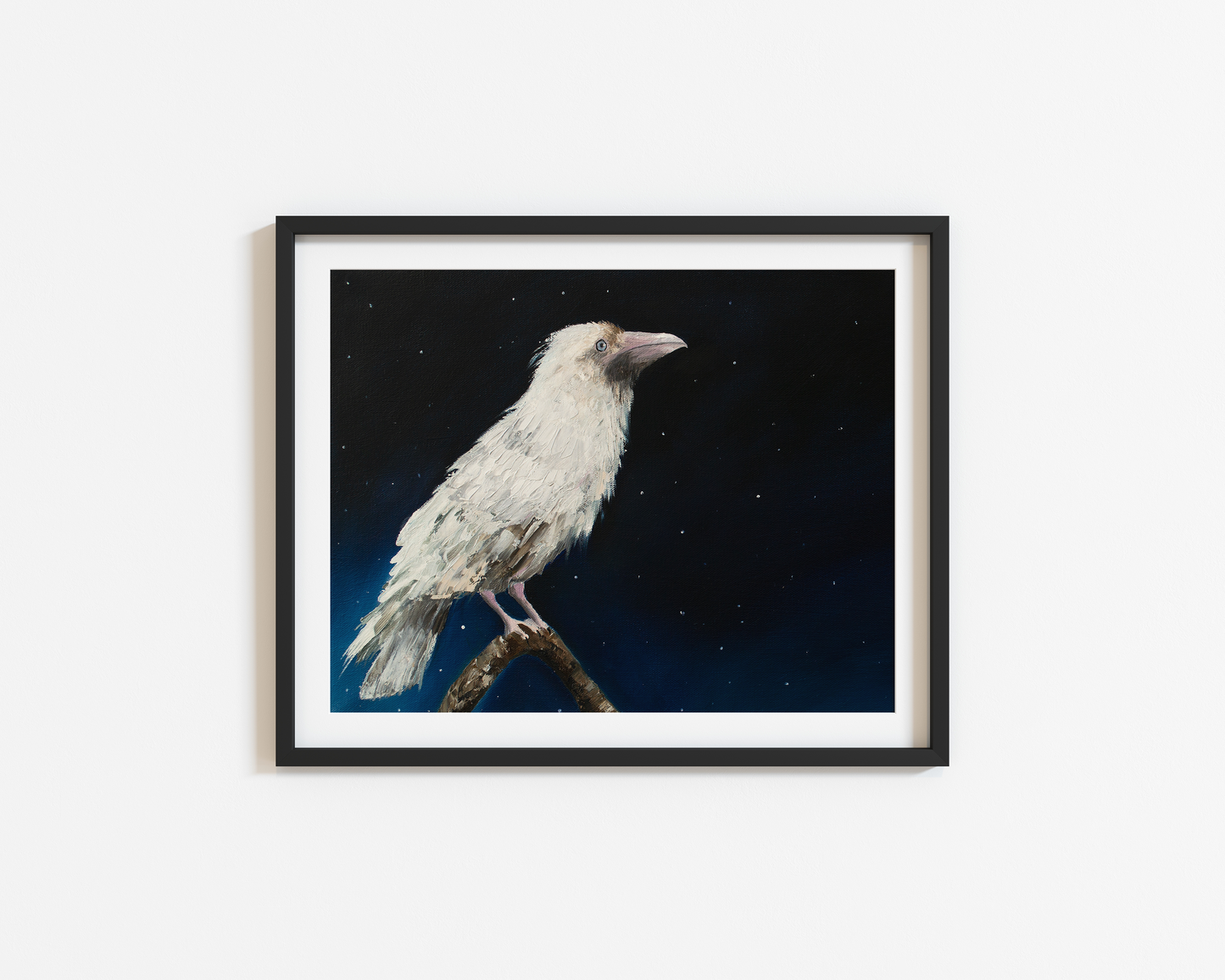 White Raven Fine Art Print