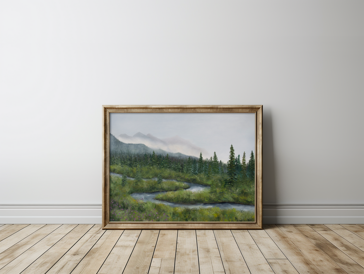 Winding River Moody Alaska Fine Art Print