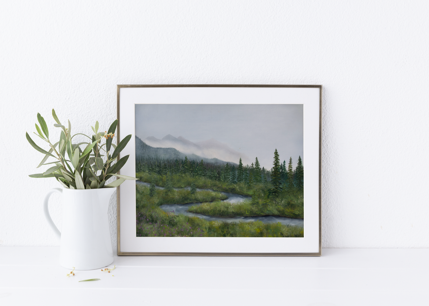 Winding River Moody Alaska Fine Art Print