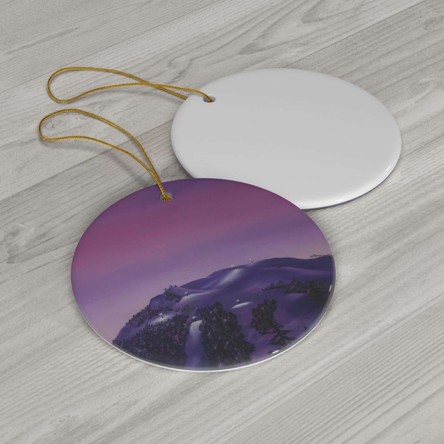 Ski Resort Alyeska Alaska Christmas Ceramic Ornament