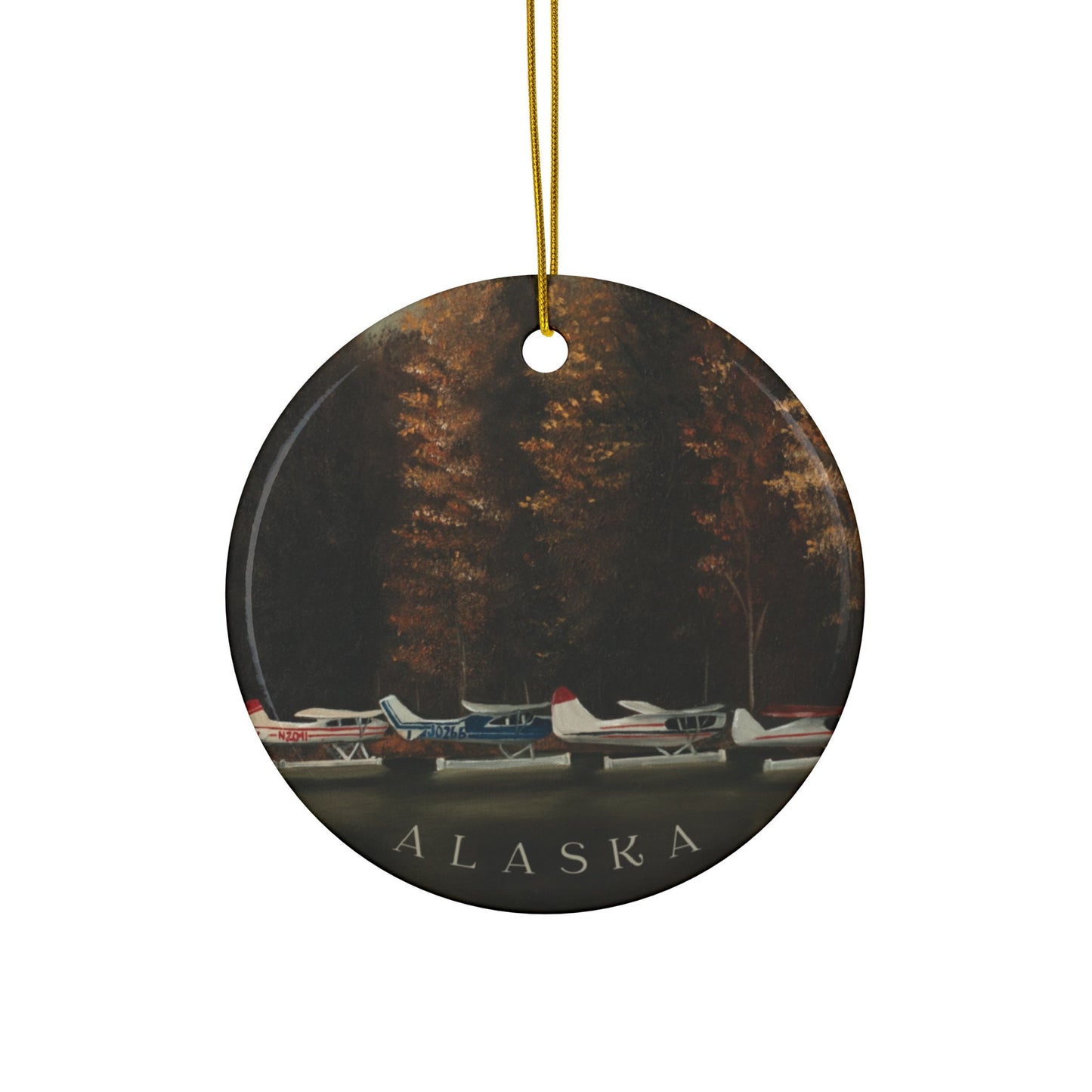 Float Planes on Lake Alaska Ornament
